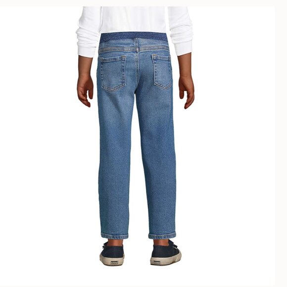 Boys Iron Knee Stretch Pull On Denim Jeans Classic Wash Size XL(14-16) - Picture 2 of 5